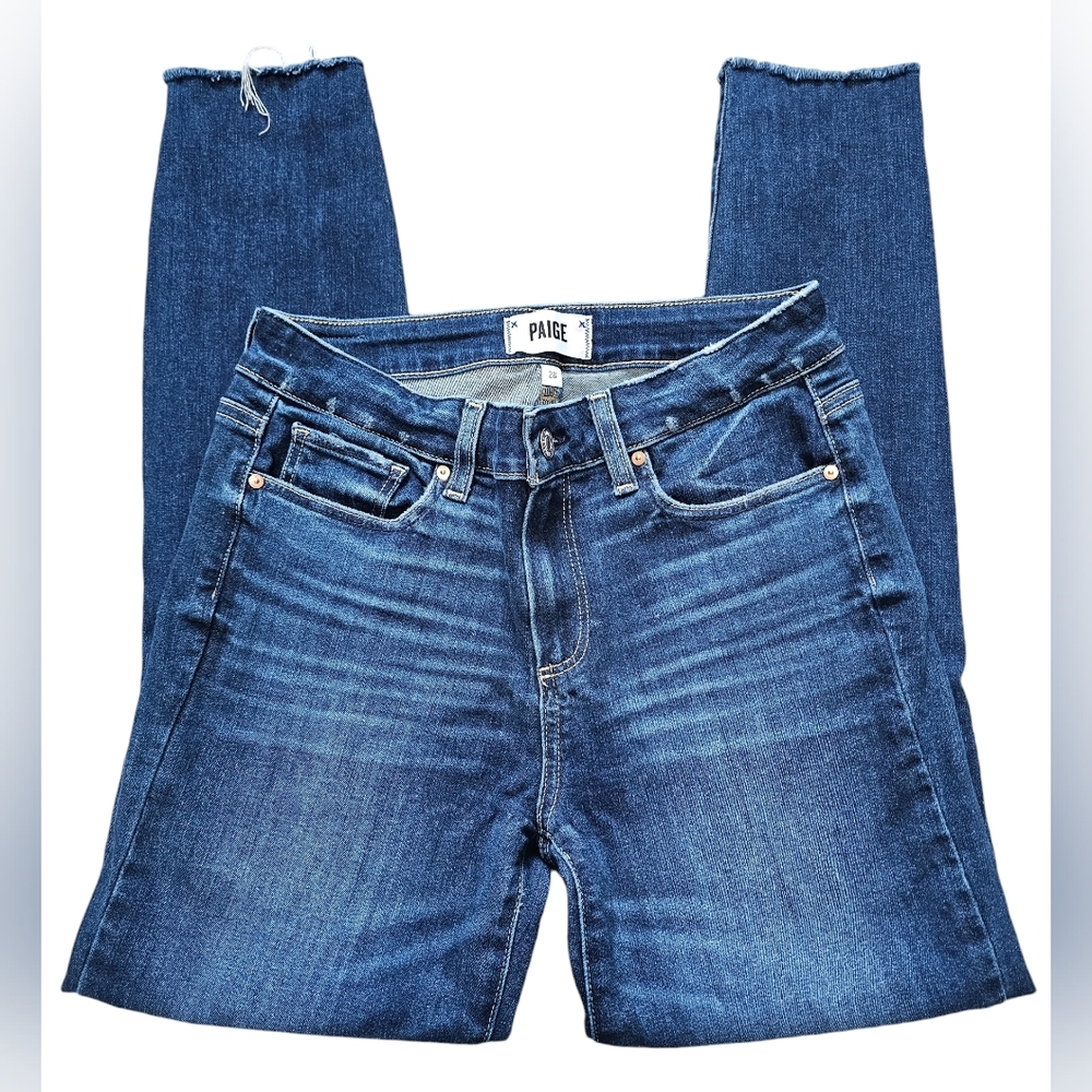 Paige "Verdugo Ankle" Jeans with manufacturers distressed marks, size 28 - Picture 8 of 10
